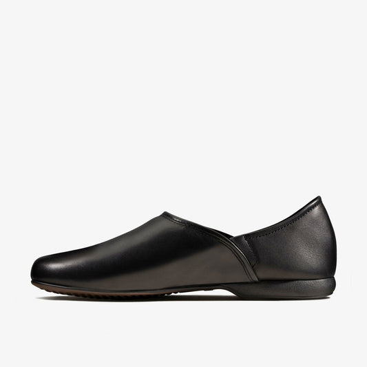 Harston Elite Slipper Black Leather | Clarks outlet - Men