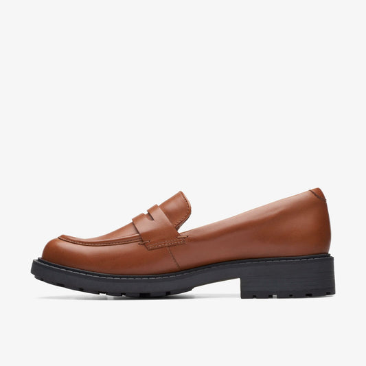 Orinoco 2 Penny Loafer Dark Tan Leather | Clarks online - Women