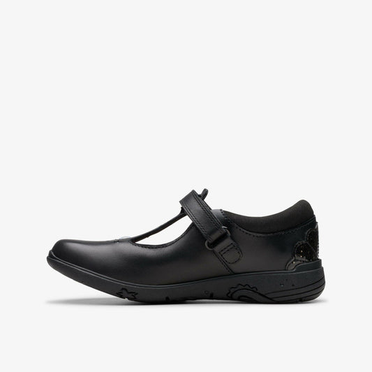 Relda Gem Kid Black Leather | Clarks online - Kids