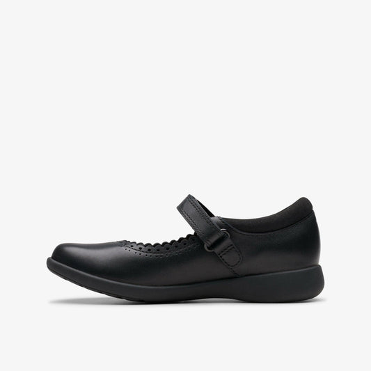 Etch Pure Kid Black Leather | Clarks outlet - Kids