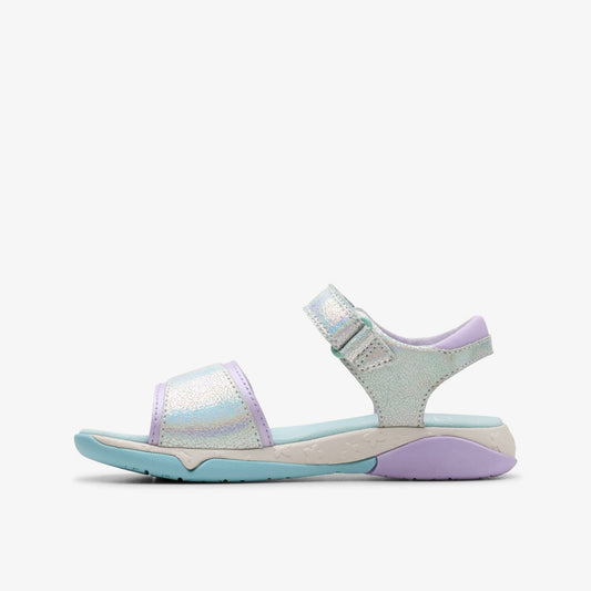 Osian Spark Kid Purple Metallic | Clarks online - Kids
