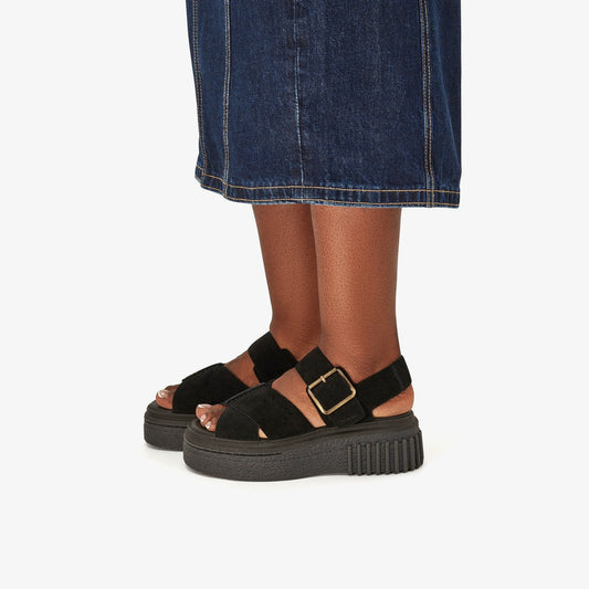 Evamar Wish Black Suede | Clarks outlet - Women