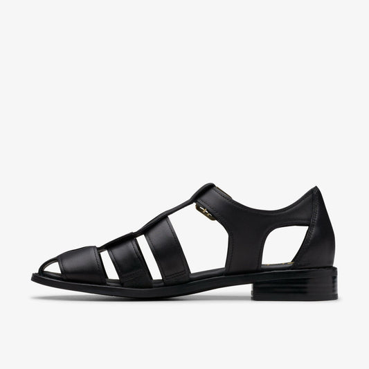 Hana Sun Black Leather | Clarks online - Women