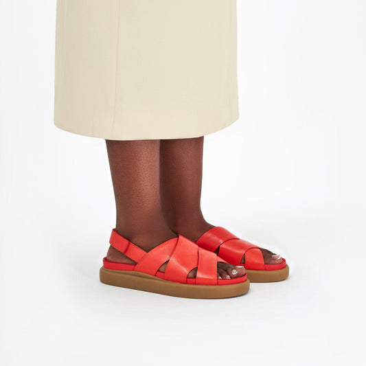 Aristella Sun Bright Red Leather | Clarks outlet - Women