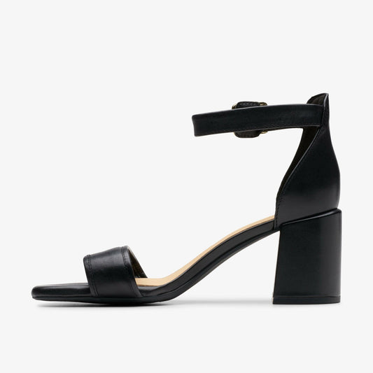 Ezoria Mae Black Leather | Clarks on Sale - Women