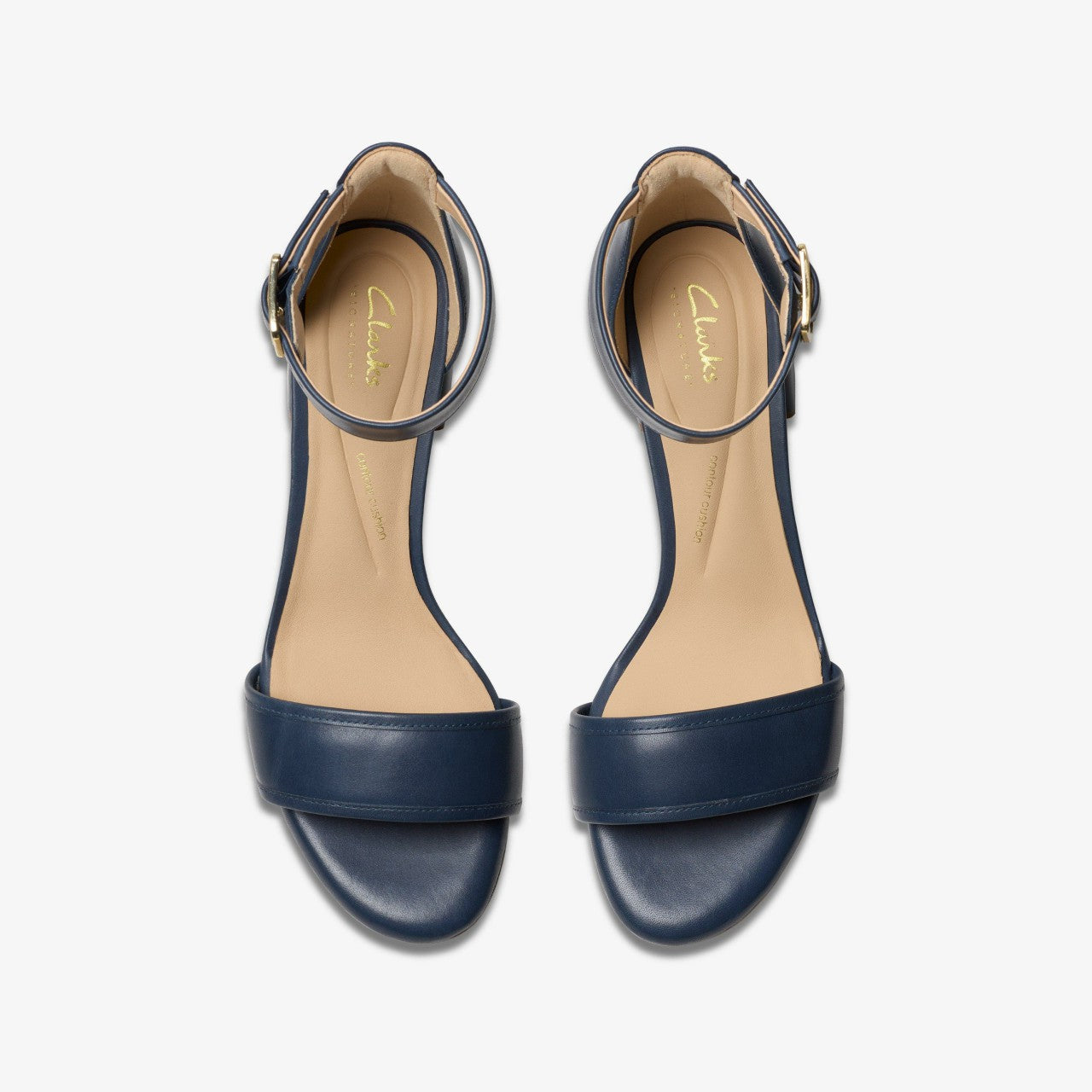 Ezoria Mae Navy Leather | Clarks outlet - Women