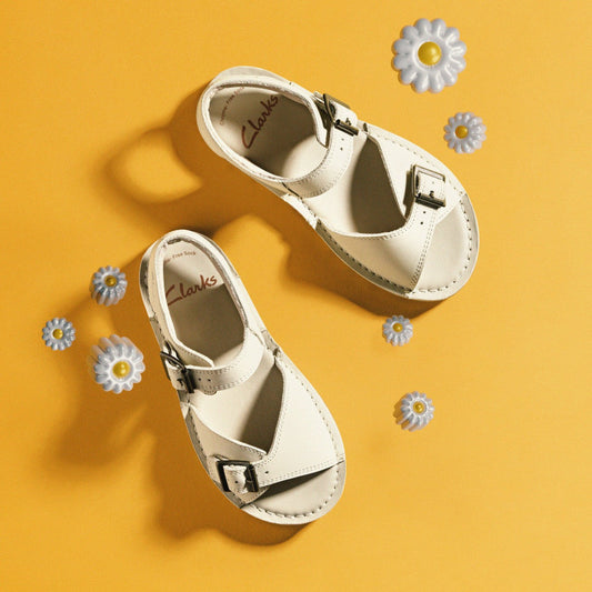Playsun Kid Off White Leather | Clarks for sale - Kids
