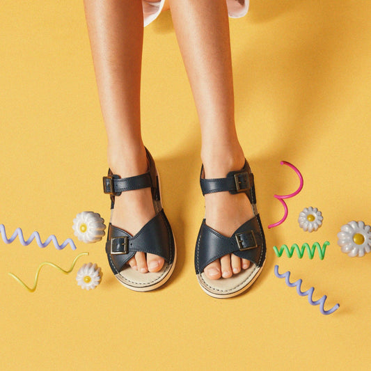 Playsun Kid Navy Leather | Clarks Sale - Kids