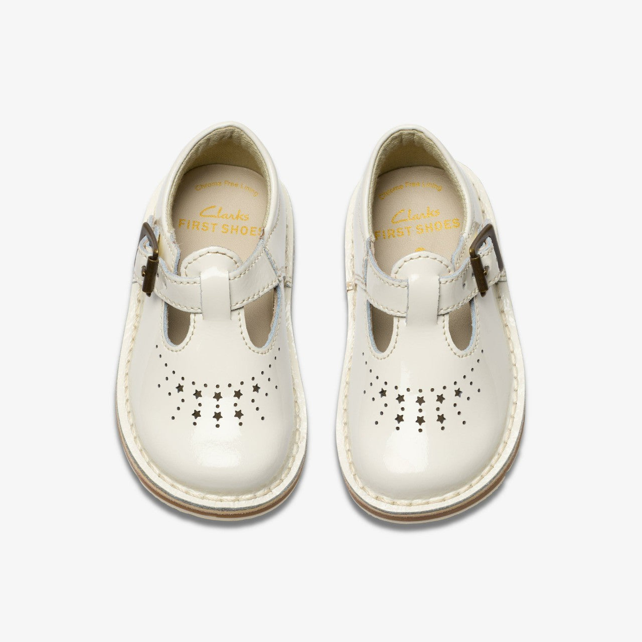 Joyful Skip Toddler White Patent | Clarks discount - Kids