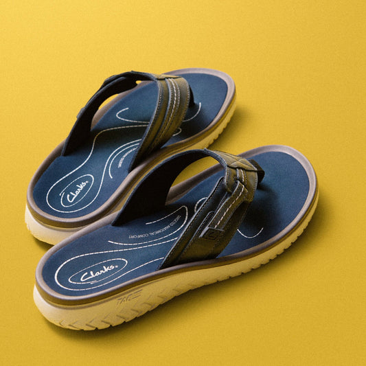 Wesley Sun Navy Leather | Clarks for sale - Men