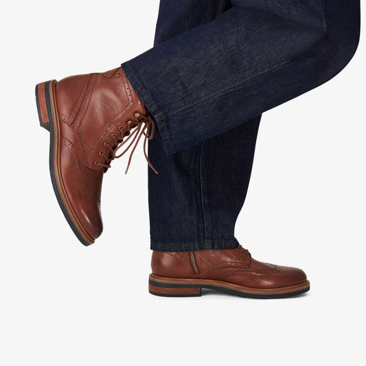 Newford Lace Boot Mid Tan Leather | Clarks Sale - Men