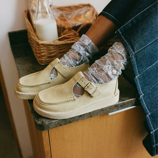 Nomad T Bar Maple Suede | Clarks outlet - Women