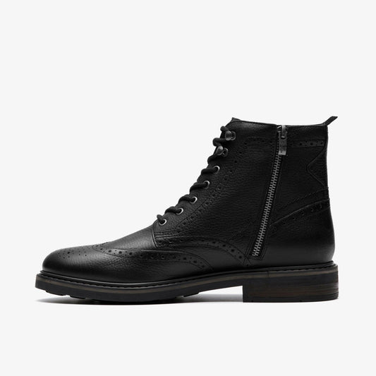 Newford Lace Boot Black Leather | Clarks outlet - Men