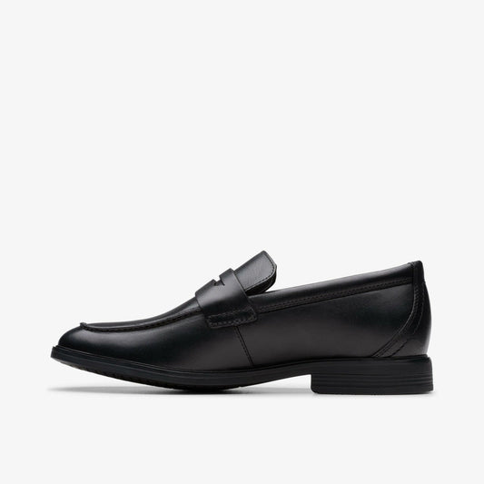 Jonwin Craft Youth Black Leather | Clarks on Sale - Kids