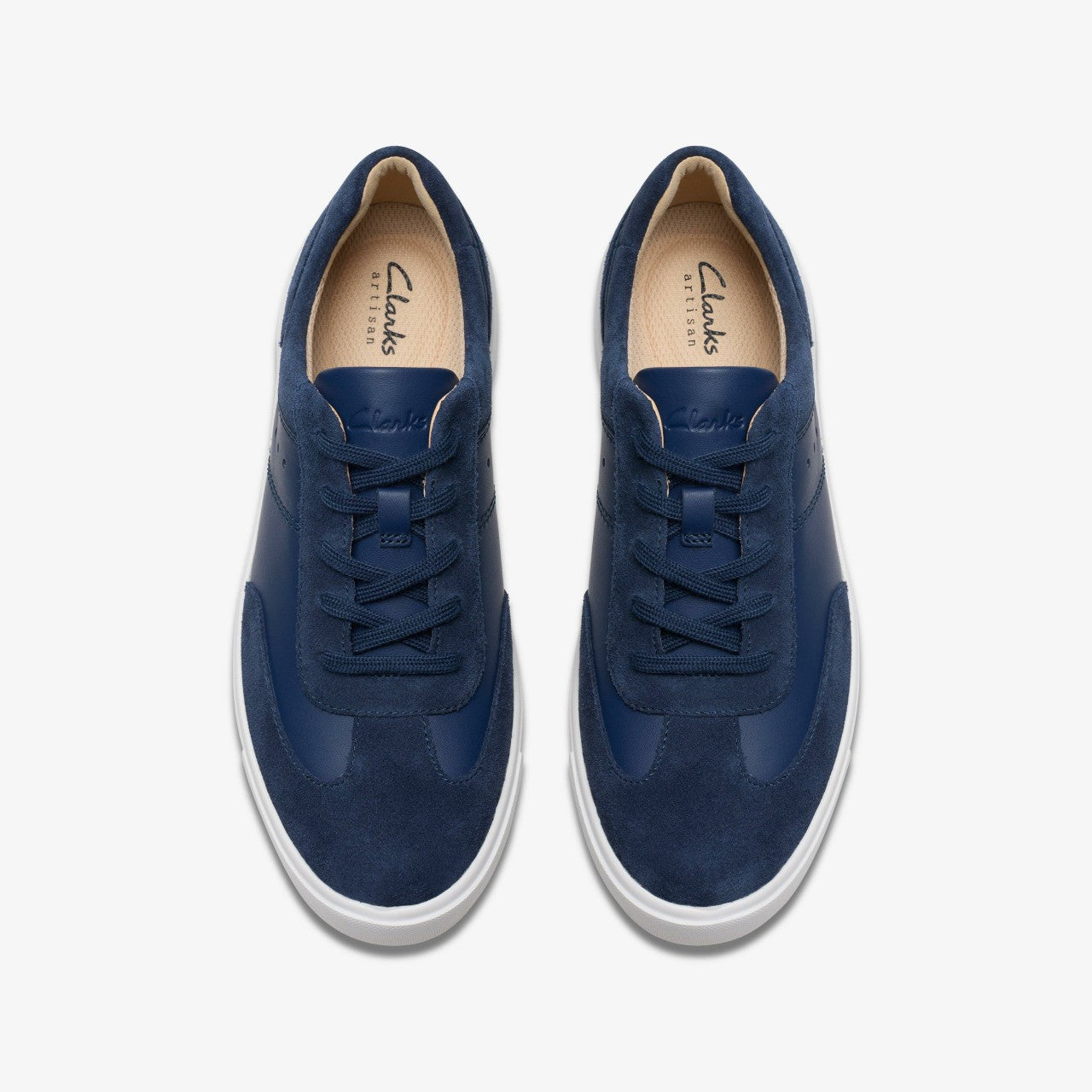Makea Court Navy Leather | Clarks on Sale - Women