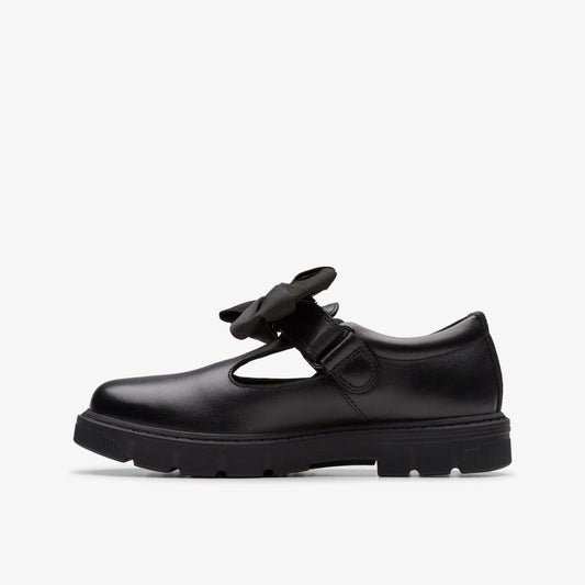 Lorcam Hope Kid Black Leather | Clarks on Sale - Kids