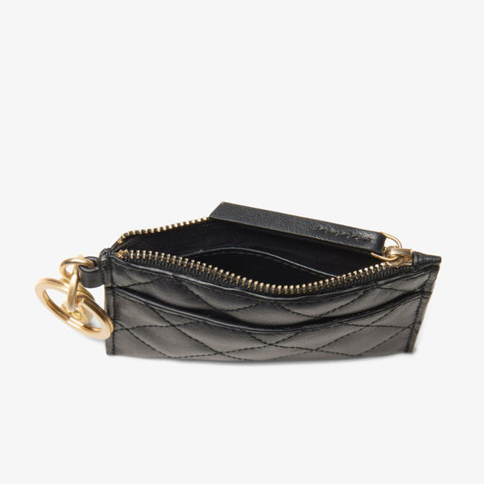 Quilted Card Black Leather | Clarks outlet - Women