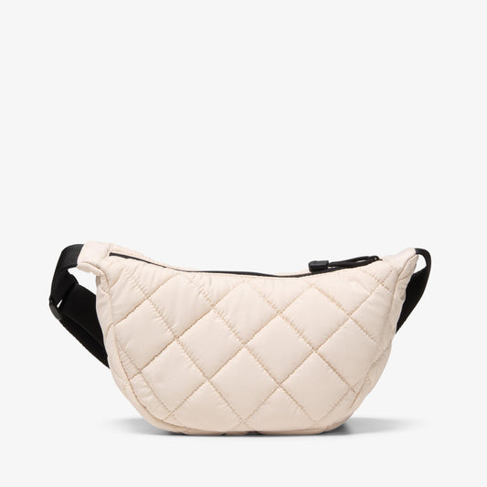 Quilted Trail Strap Crossbody Bag Cream - US 7815