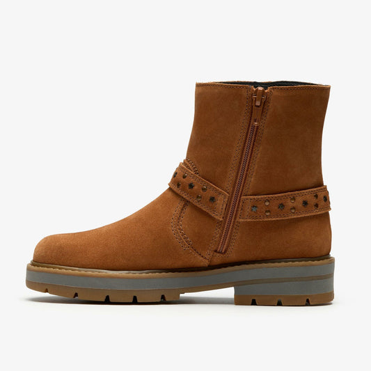 Prague Shine Kid Tan Suede | Clarks outlet - Kids
