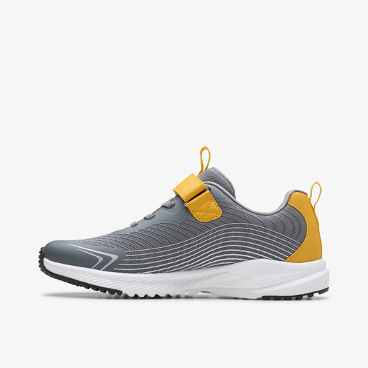 Deyes Dash Youth Grey Synthetic | Clarks for sale - Kids