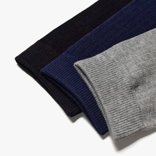 3 Pack Crew Socks Black Multicolour - US 5589