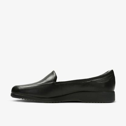 Georgia Loafer Black Leather | Clarks for sale - Women