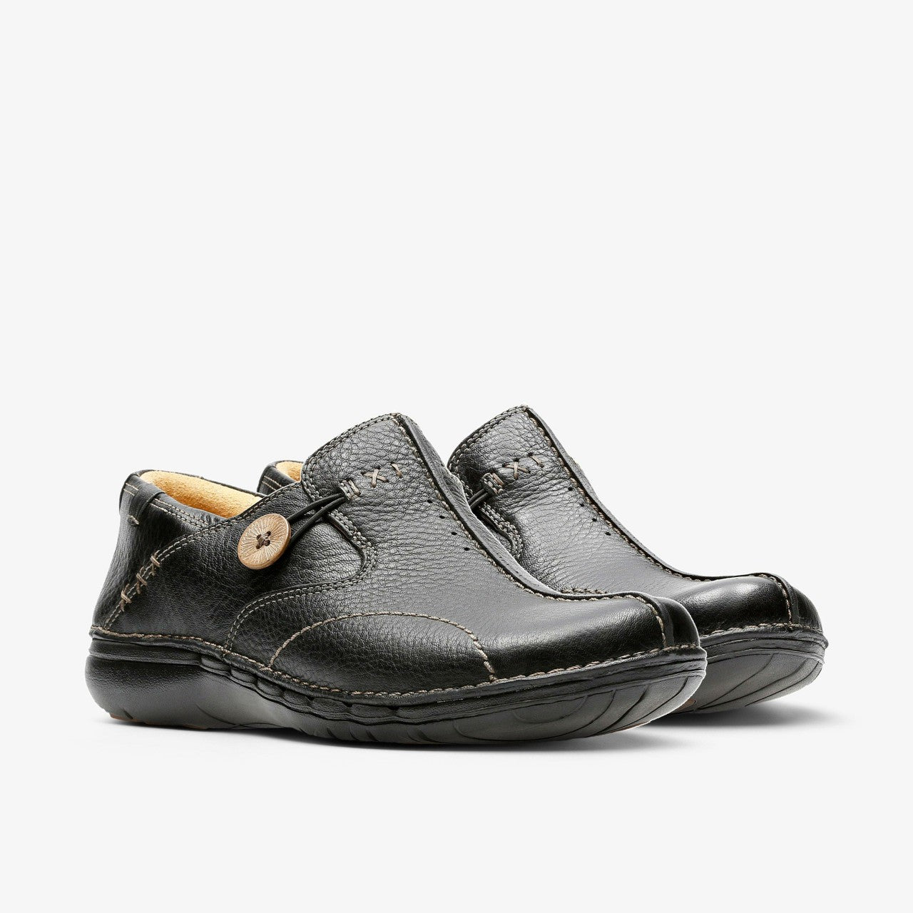 Un Loop Black Leather | Clarks online - Women