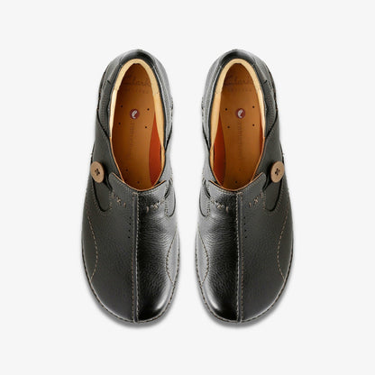 Un Loop Black Leather | Clarks online - Women