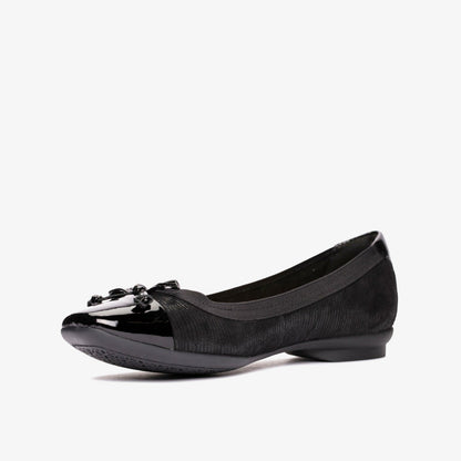 Candra Glow Black Suede | Clarks Sale - Women