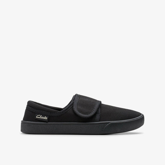 Hopper Run Black Fabric | Clarks discount - Kids