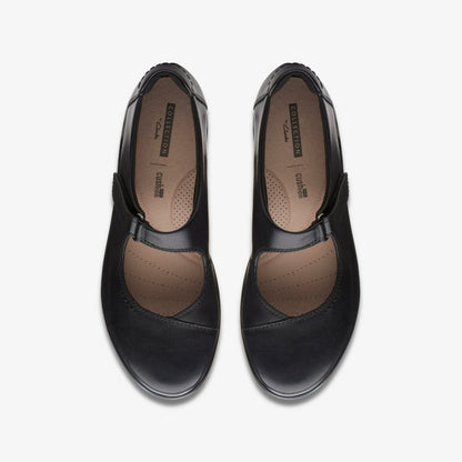 Hope Henley Black Leather | Clarks discount - Women