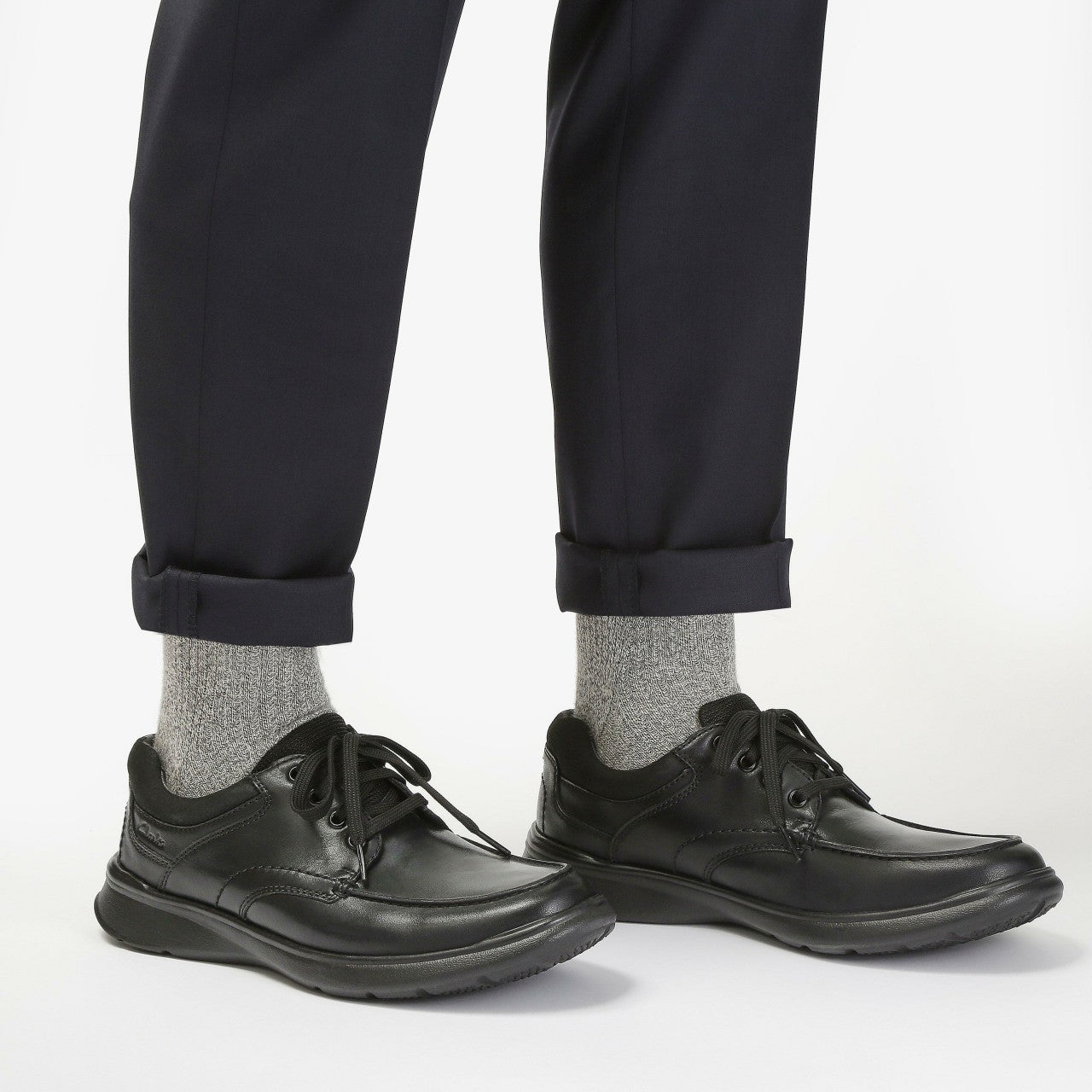 Cotrell Edge Black Smooth Leather | Clarks online - Men