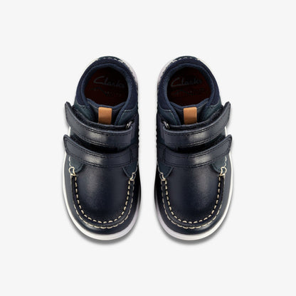 Crest Tuktu Toddler Navy Leather | Clarks on Sale - Kids