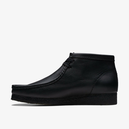 Wallabee Boot Black Leather | Clarks discount - Men