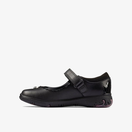 Sea Shimmer Toddler Black Leather | Clarks on Sale - Kids
