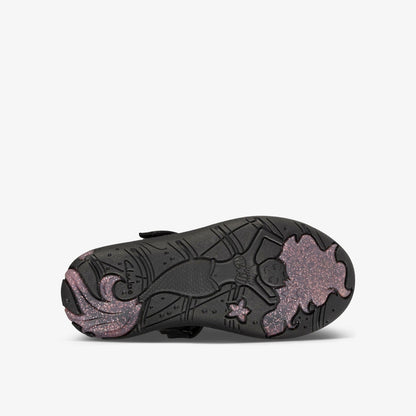 Sea Shimmer Toddler Black Leather | Clarks on Sale - Kids