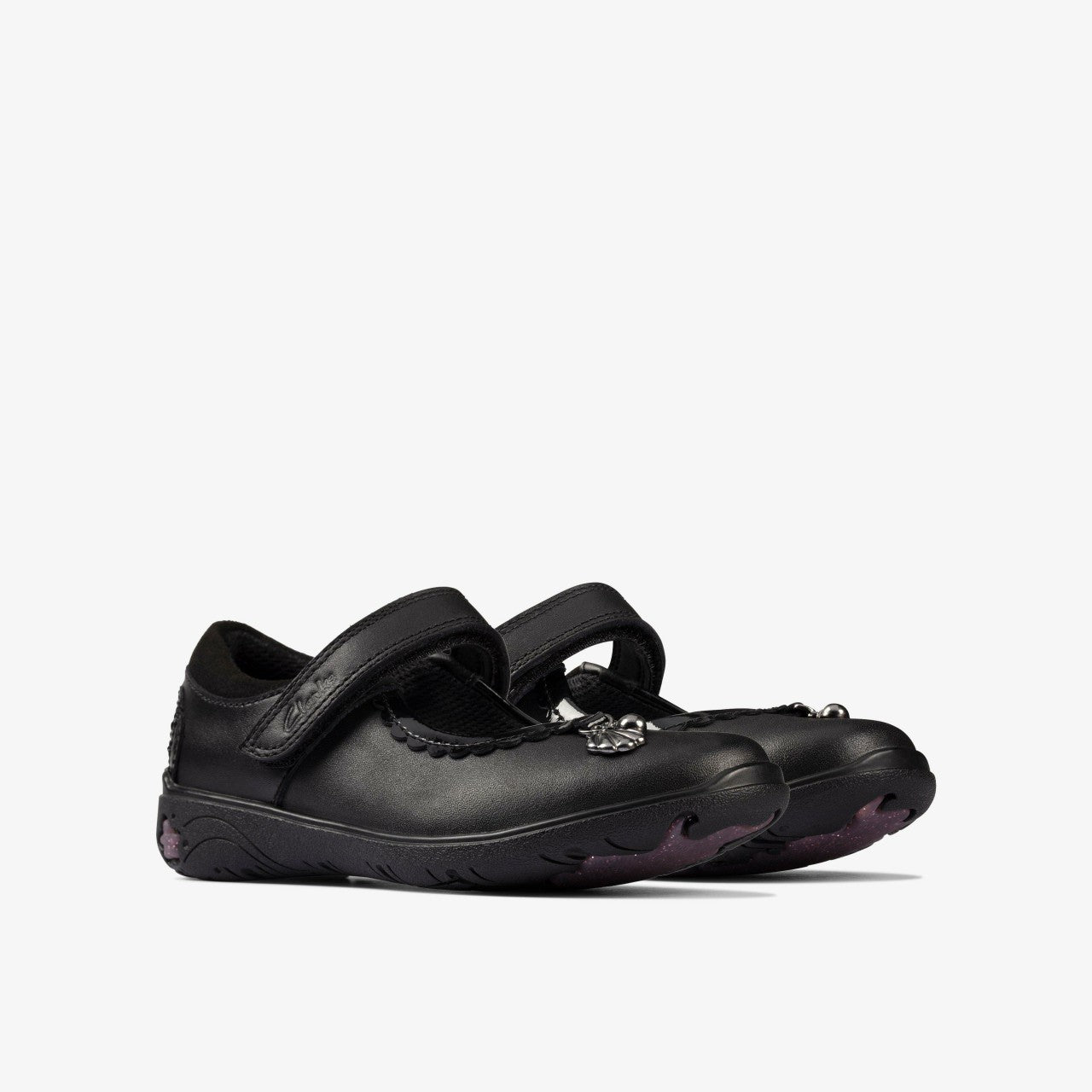 Sea Shimmer Toddler Black Leather | Clarks on Sale - Kids