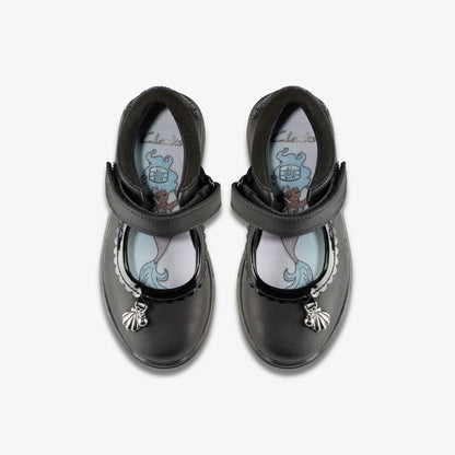 Sea Shimmer Toddler Black Leather | Clarks on Sale - Kids