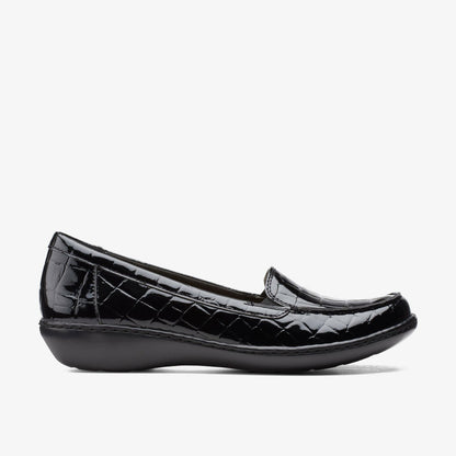 Ashland Jam Black Patent / Crocodile | Clarks on Sale - Women