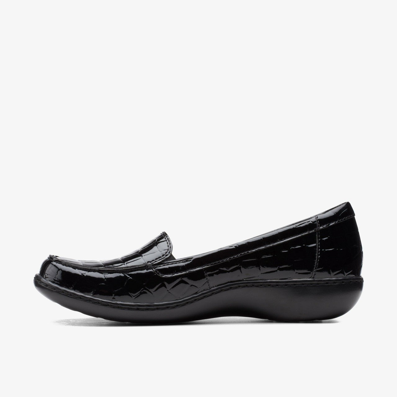 Ashland Jam Black Patent / Crocodile | Clarks on Sale - Women