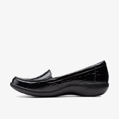 Ashland Jam Black Patent / Crocodile | Clarks on Sale - Women