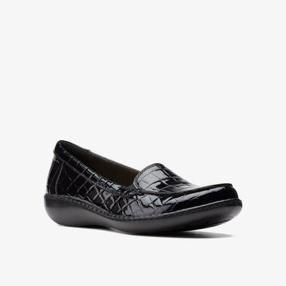 Ashland Jam Black Patent / Crocodile | Clarks on Sale - Women