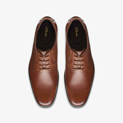Howard Walk Dark Tan Leather | Clarks for sale - Men