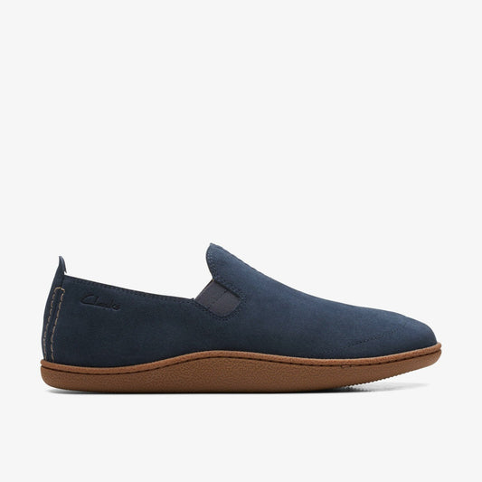 Home Mocc Slipper Navy Suede | Clarks online - Men