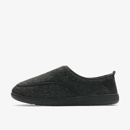 King Riptape Slipper Dark Grey Felt | Clarks for sale - Men