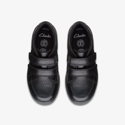 Fawn Strap Kid Black Leather | Clarks for sale - Kids