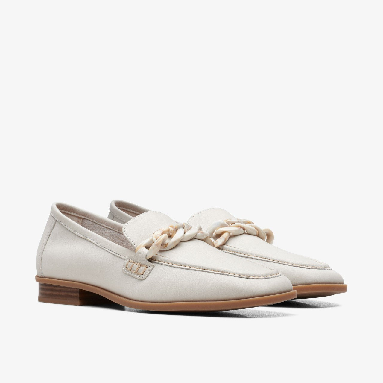 Sarafyna Iris Loafer White Leather | Clarks discount - Women