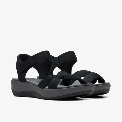 Arla Shore Black Textile | Clarks on Sale - Women