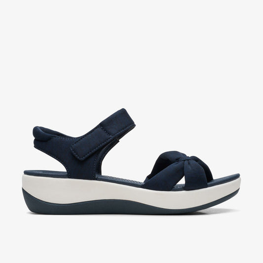 Arla Shore Navy Textile | Clarks for sale - Women
