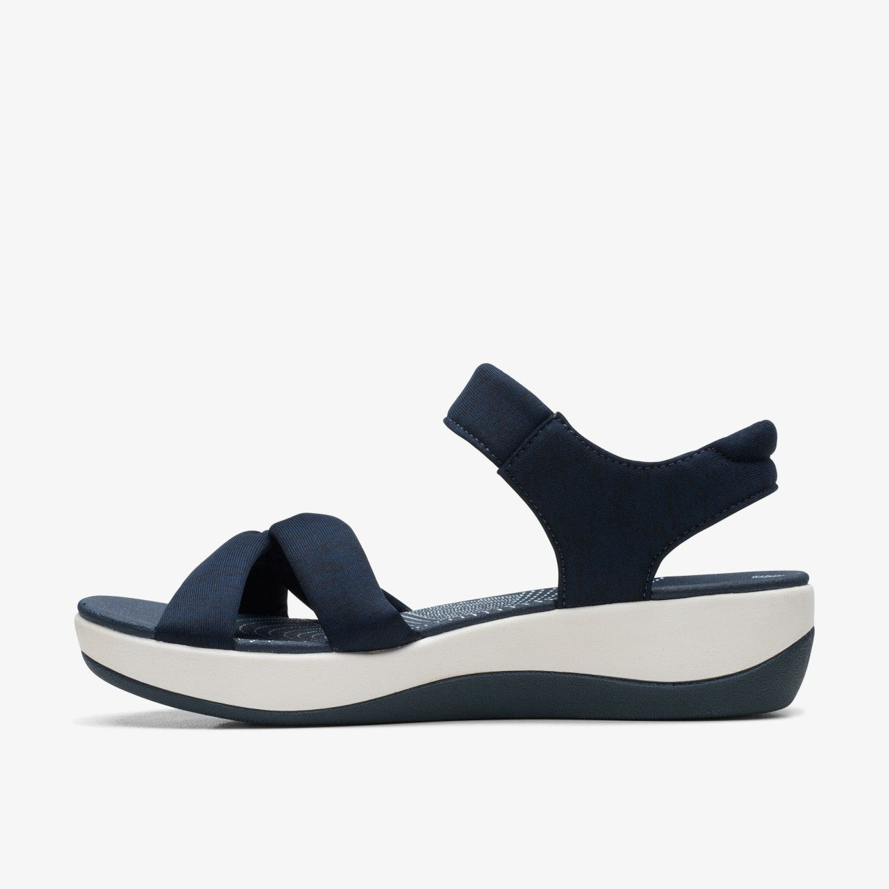 Arla Shore Navy Textile | Clarks for sale - Women